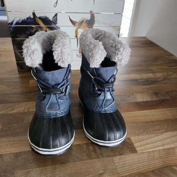 Sorel Boys Girls Little-big Kid Yoot Pac Nylon Snow Boot in Blue Size 10 - Picture 6 of 12